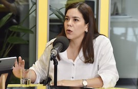 La diputada y precandidata a la intendencia de Asunción por la oposición Johanna Ortega.