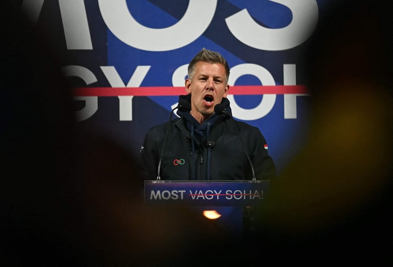 Peter Magyar, candidato al cargo de primer ministro de Hungría por la oposición.