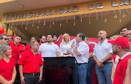 Acto de apoyo de Fuerza Republicana a la precandidatura de Carolina González a la intendencia de Lambaré.