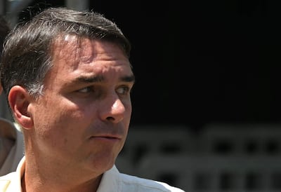 El cantidato presidencia por el Partido Liberal (PL) Flavio Bolsonaro.