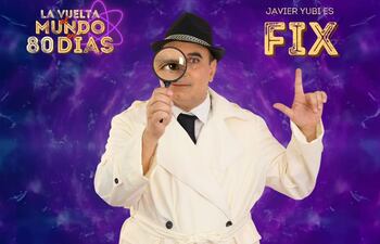 Javier Yubi da vida al detective Fix en la obra "La vuelta la mundo en 80 días".