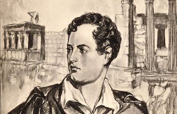 George Gordon, Lord Byron, por A. S. Hartrick.