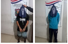 Dos aprehendidos con moto sin documentos ni identificación.