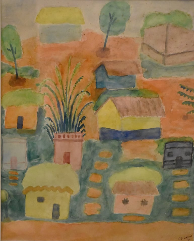 Otra de las acuarelas de Dilascio que forman parte de esta exposición en el Centro Cultural del Lago.