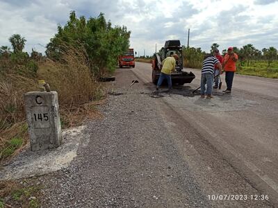 Una cuadrilla está avanzando actualmente desde Vallemí, cubriendo unos 26 kilómetros.