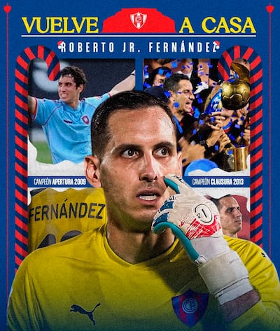 Roberto Junior Fernández Torres (29/03/1988) retorna a Cerro Porteño.