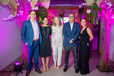 Manuel Velázquez, Norah Giménez, Jennifer Baldock, Pablo González y Verónica Ayala.