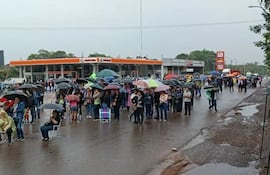 Movilizacion de docentes Villarrica