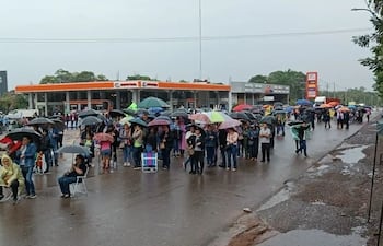 Movilizacion de docentes Villarrica