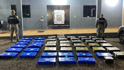 La carga de marihuana incautada por la Policía Nacional en Ypejhú.
