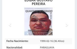 Édgar Gustavo Pereira, alias Bollo, asesinado por sicarios en Pedro Juan Caballero.