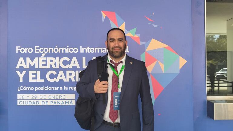 Alberto Sborovsky, vicepresidente de Relaciones Internacionales de la Unión Industrial Paraguaya (UIP) en el Foro CAF 2026.