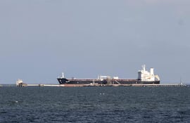 Un buque petrolero en Maracaibo, Venezuela.