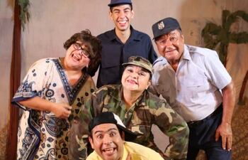 Integrantes del elenco de "Comisario rembireko", que desde hoy y hasta el domingo se presentará en la Manzana de la Rivera.