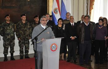 Fotografía de archivo: el expresidente de la República Fernando Lugo durante su gestión como titular del Poder Ejecutivo.