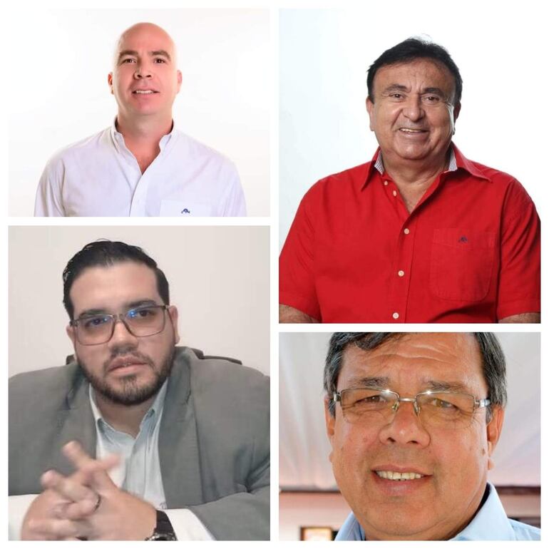 Intendentes cuyas ejecuciones presupuestarias fueron rechazadas: Luis Rodríguez (Alianza), de Yaguarón; Luciano Cañete (ANR), de Carapeguá; Emmanuel Morán (PRF), de San Roque González, y Néstor Casimiro González (Alianza).