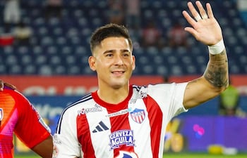 Guillermo Paiva, goleador paraguayo del Junior de Barranquilla.