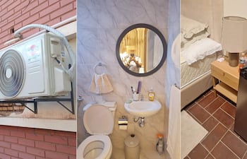 Se encontraron hasta una frigobar, una mesita de luz con veleros y un arreglo de rosas.