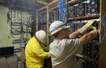 Imagen de la intervención en Colonia Guairá difundida por ANDE.