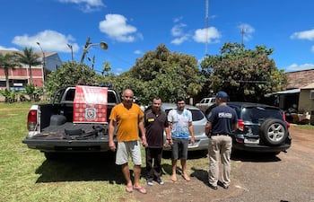Rubén Sánchez Miranda, Enrique Benítez Azuaga y Roberto Cuyuri Irala, detenidos e imputados.