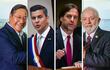 64° Cumbre del Mercosur en Asunción. Los presidentes: Luis Arce (Bolivia), Santiago Peña (Paraguay), Luis Lacalle Pou (Uruguay) y Luiz Inacio Lula Da Silva (Brasil).
