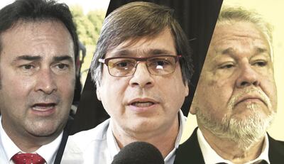 Andrés Gubetich, Vicente Bataglia y Jorge Brítez.