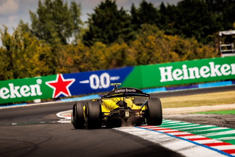 El monoplaza de Invicta Racing del paraguayo Joshua Duerksen en Hungría.