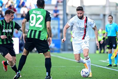 Milan y Sassuolo empataron a tres goles