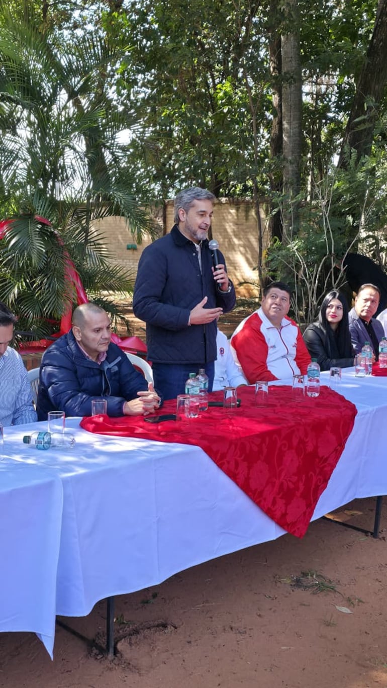 Mario Abdo Benítez en Ñemby.