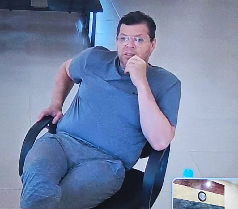 Alberto Koube Ayala participó del juicio desde la cárcel de Emboscada, donde cumple prisión preventiva.
