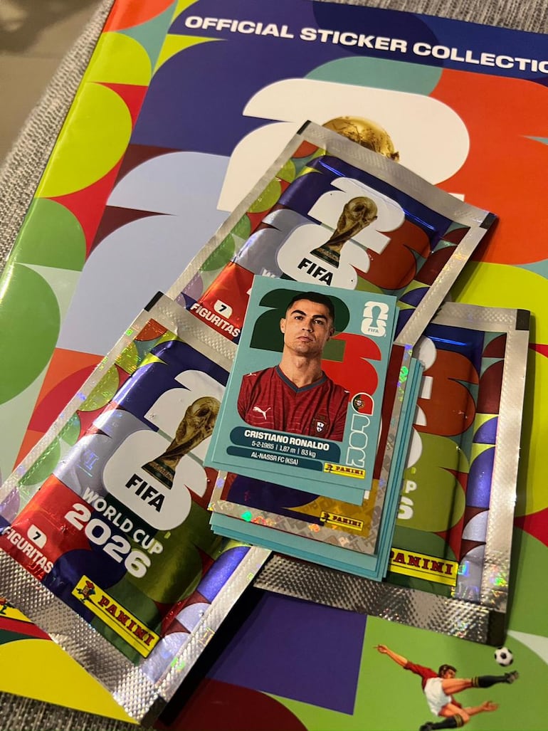 Figuritas coleccionables Panini para la próxima Copa Mundial de la FIFA 2026, organizada por Estados Unidos, Canadá y México.