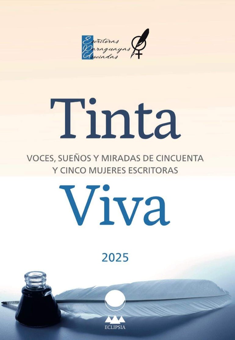 Portada del libro 'Tinta Viva' con diseño atractivo, pluma y frasco de tinta que evoca el arte de la escritura.
