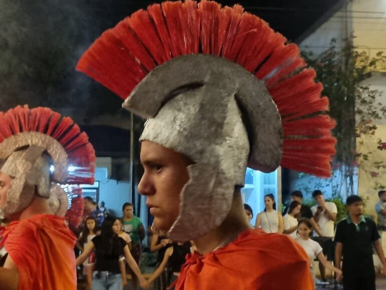 Currusú Rapé en Yaguarón con el elenco de teatro YARA, dirigido por Genn Servin y organizado por la Municipalidad.