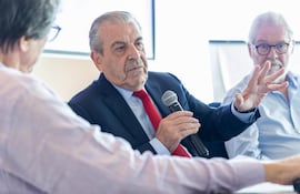 Eduardo Frei, expresidente de Chile, durante una conferencia en Cartagena de Indias, Colombia. (Foto: Emmanuel Upegui, cortesía Fundación Gabo)