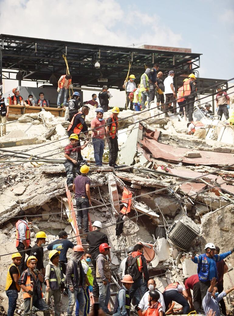 Imagen del devastador terremoto en México en 2017.