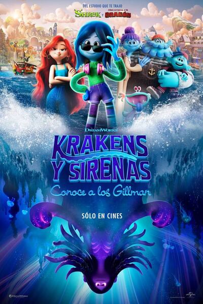Krakens y sirenas póster