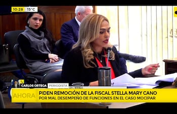 La fiscala Stella Mary Cano durante su comparecencia ante el Jurado de Enjuiciamiento de Magistrados, en el caso Mocipar. Logró zafar de ese proceso y la trasladaron a Ayolas.