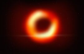 Anillo del agujero negro de la galaxia M87, imagen ilustrativa.