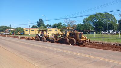 Las obras se realizan en el antiguo trazado de la ruta Py 02, zona este de Coronel Oviedo.