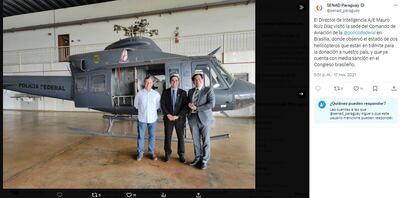 Publicación del 2021, cuando Mauro Ruiz Díaz aún estaba en la Senad.