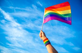 Bandera del orgullo LGBTQ+.