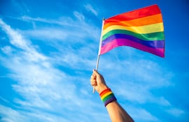 Bandera del orgullo LGBTQ+.