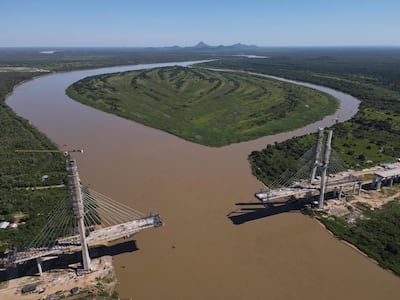 Puente de la Bioceánica alcanza 78% de avance y se acerca a la unión entre Paraguay y Brasil