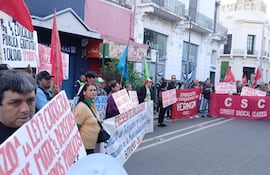 Corriente Sindical Clasista manifestación día trabajador Asunción