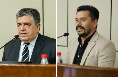 Los compositores Carlos Cazal y Julio Insfrán recibieron hoy el Premio Nacional de Música.