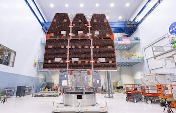 Fotografía sin fecha específica, tomada de la pagina oficial de la NASA, que muestra el telescopio espacial Nancy Grace Roman considerado uno de los más potentes y ambiciosos por su capacidad para cartografiar el universo a una escala y velocidad nunca antes alcanzadas.