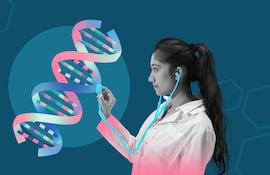 Concepto de genética, imagen ilustrativa.