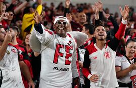 Los hinchas del Flamengo en el partido frente a Esperance de Túnez por el Mundial de Clubes 2025 en Philadelphia, Pennsylvania, Estados Unidos.