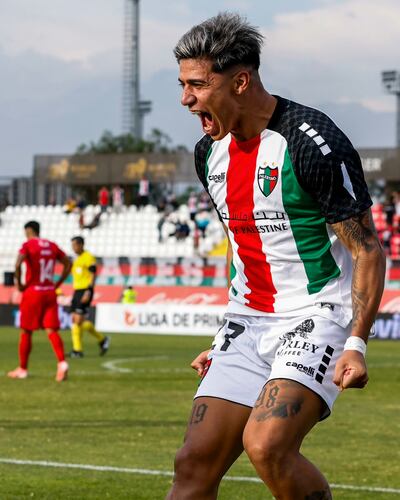 Junior Osvaldo Marabel Jara, delantero paraguayo de 27 años, al servicio del Palestino de Chile.