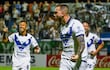 El argentino Andrea Falabella, futbolista de Sportivo Ameliano, celebra un gol en el partido frente a Rubio Ñu por la primera fecha del torneo Apertura 2026 de la Primera División de Paraguay en el estadio Ameliano Villeta, en Villeta, Paraguay.